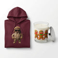 Cozy Season Gift Set — Frosty the Dough-Man Hoodie + Fragrance-Free Candle