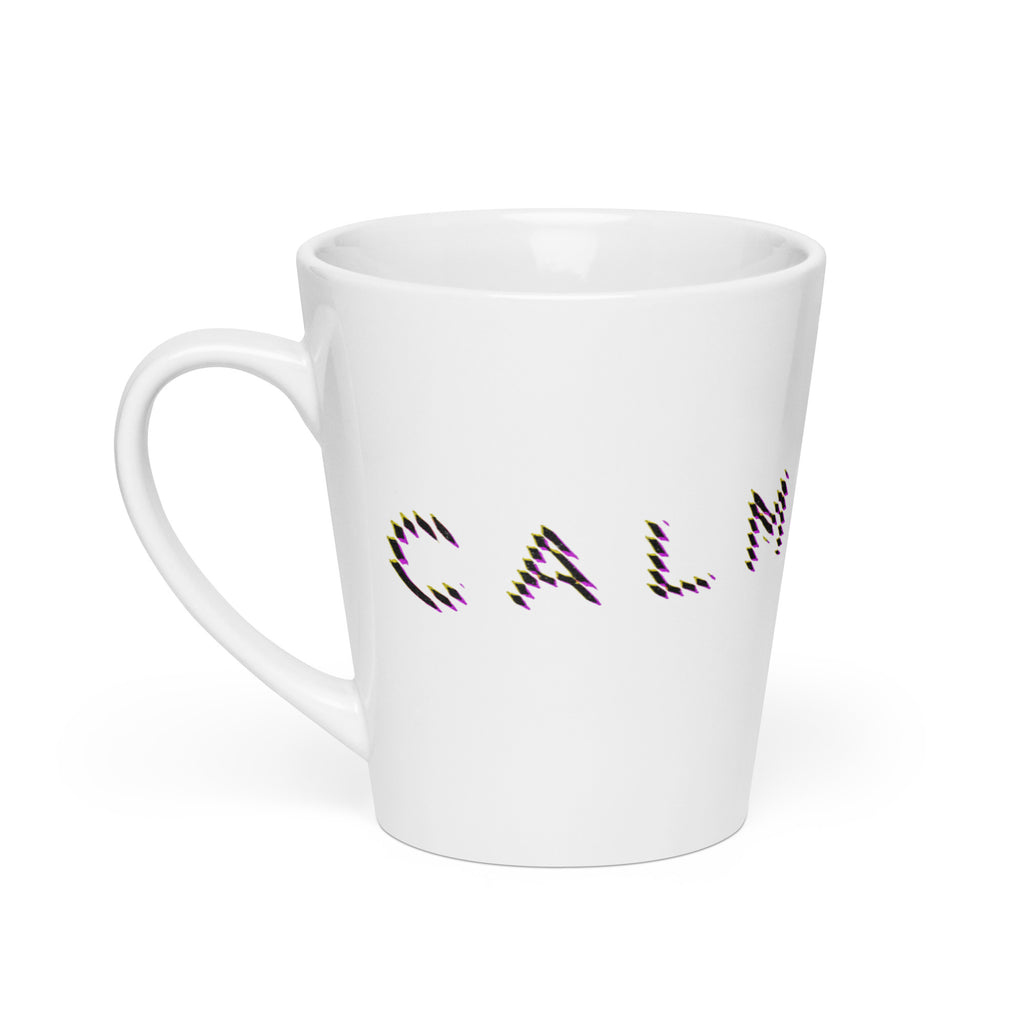 Calm ceramic latte mug, left side view