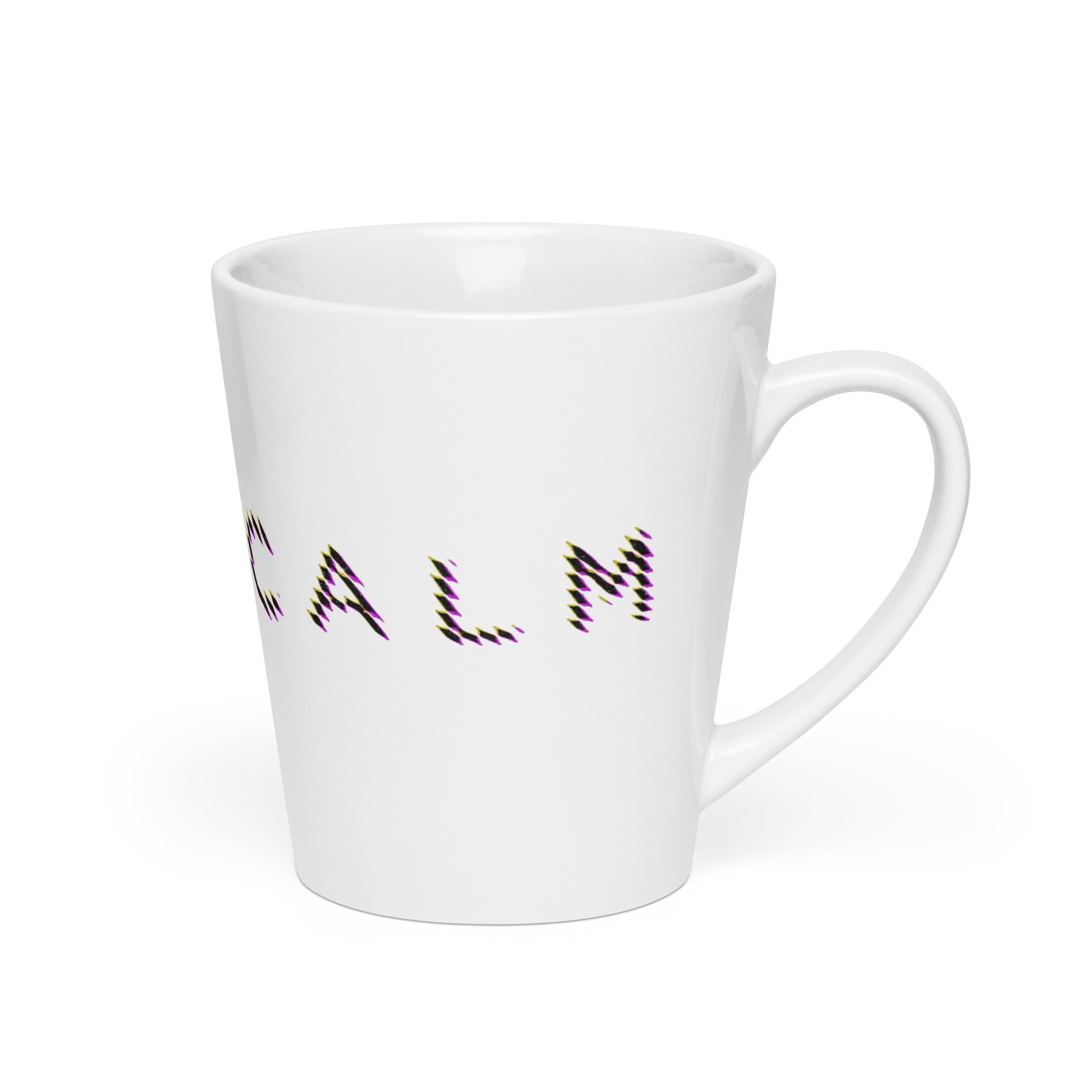 Calm ceramic latte mug, right side view