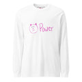 Meow & Proud sassy cat graphic long sleeve tee, front view
