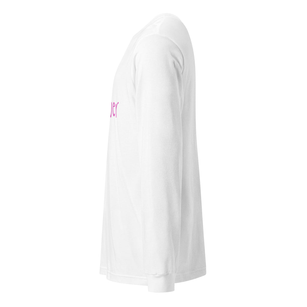 Meow & Proud long sleeve tee, left side view
