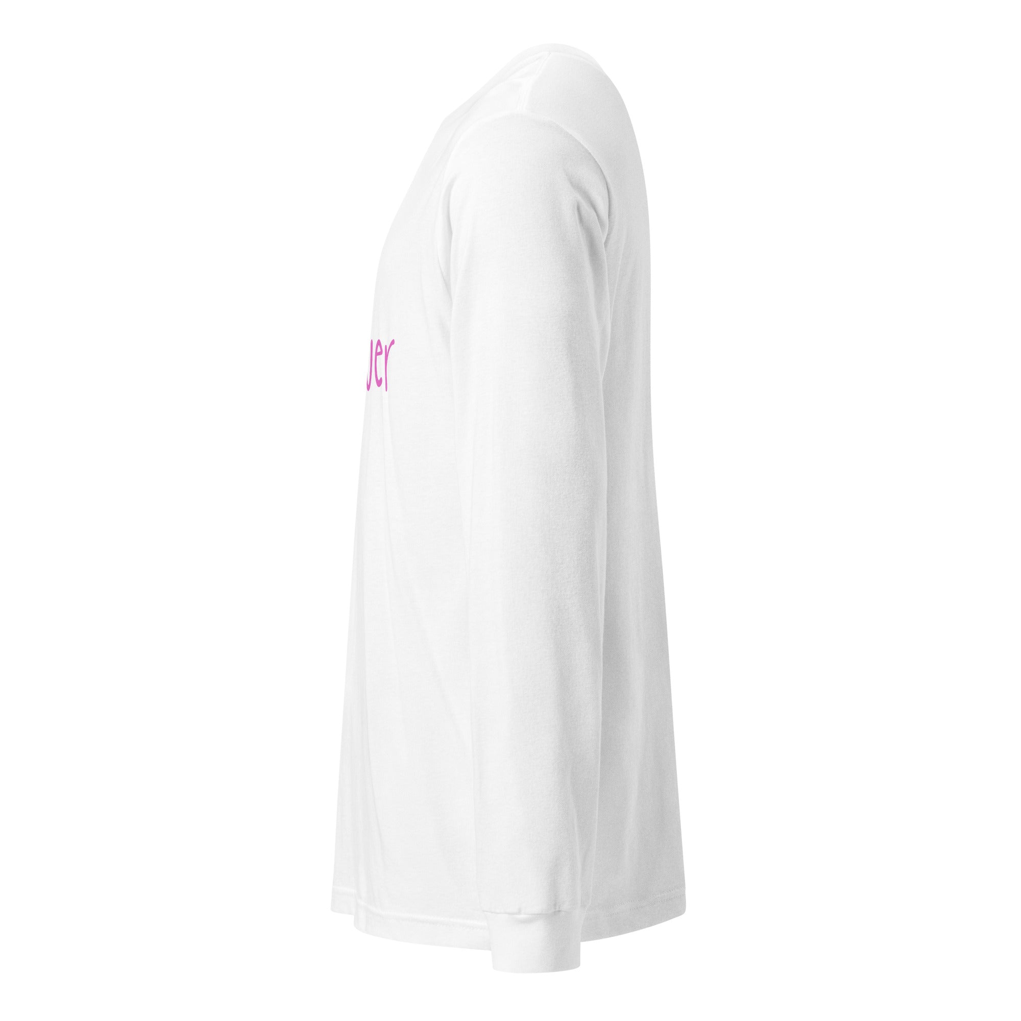 Meow & Proud long sleeve tee, left side view