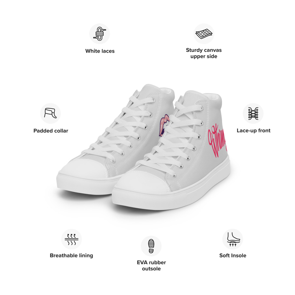 Whimzy Women high top shoes by Whimzy Vibez — premium canvas sneakers with Whimzy design