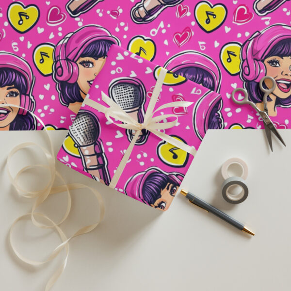 Luxury Pop Art Pop Star Wrapping Paper (3 Sheets)